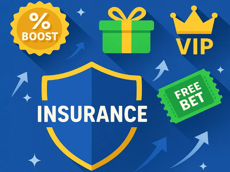 Bookmaker promotions including acca insurance, odds boosts and VIP loyalty programs